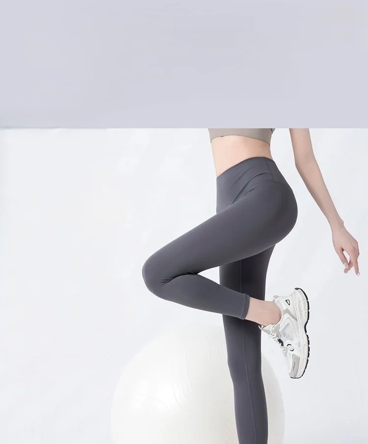 Pantaloni da yoga da donna traspiranti modello stagioni ad asciugatura rapida più nuovo stile grigio stampa verde foderato in pile squat geometrico atmosfera sana