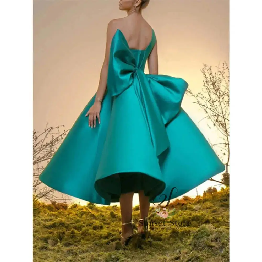 Robe de Soirée Verte Personnalisée pour Femme, Vêtement à Nministériels d Trapèze, Longueur Thé, pour Occasions Spéciales, Quelle que soit la Robe de Bal de Luxe