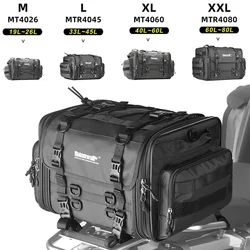 Rhinowalk Motorcycle Tail Bag Waterproof 19-80L Expandable Motor Back Seat Saddle Bag Luggage Pannier Motor Accessories 1 Piece