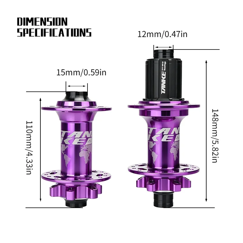 TANKE TH490 Boost Mountain Bike Hub 32H 120 Click 6 Pawl 3 Tooth 4