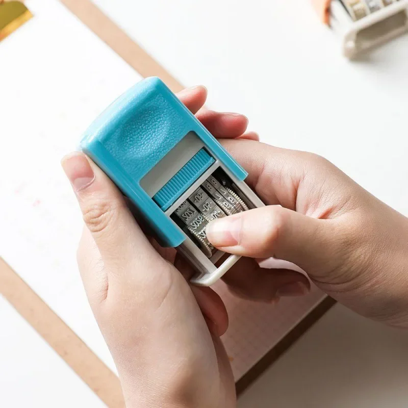 Date Stamps Practical ABS Adjustable Reusable Time Stamp DIY Hand Account Universal Office Supplies