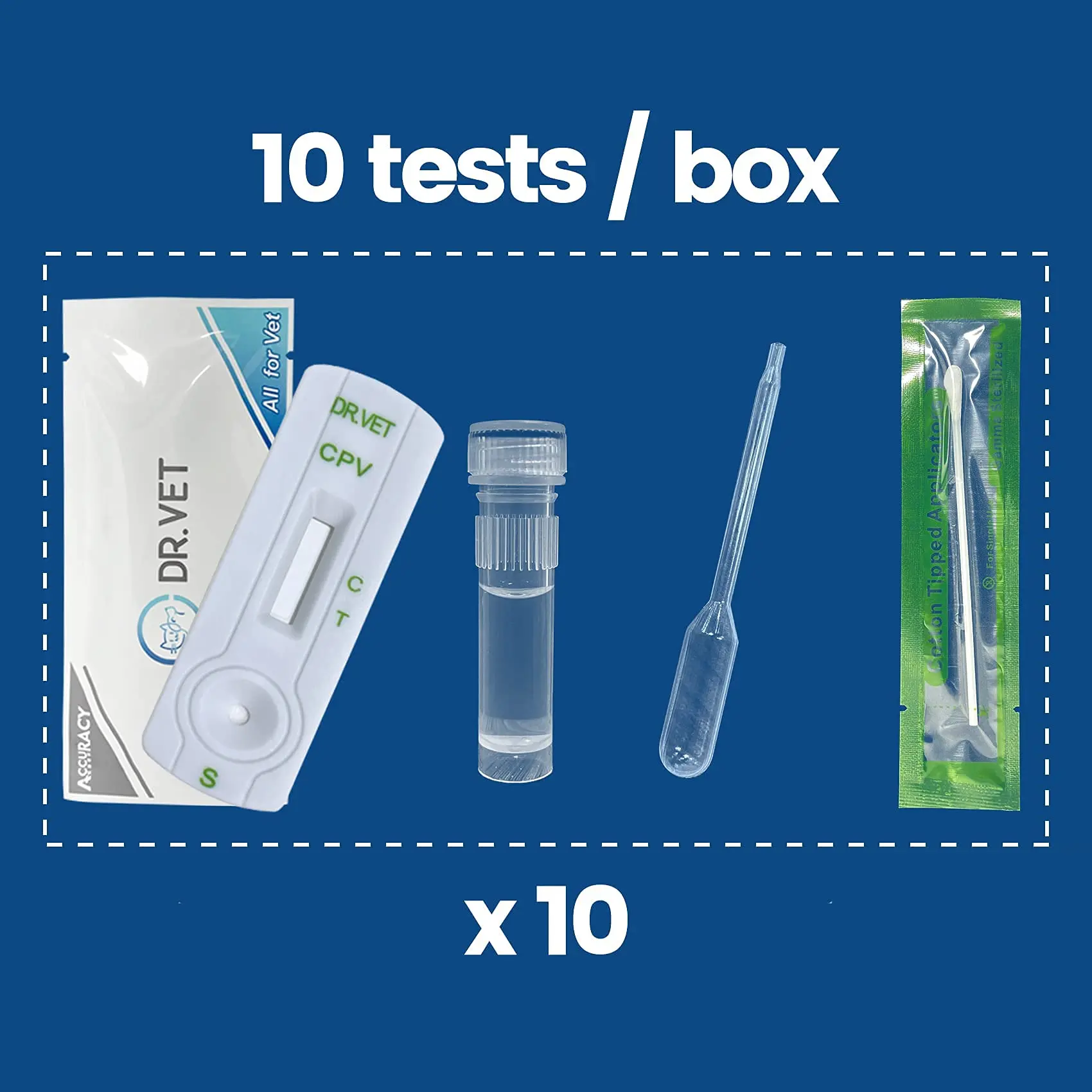 Animal Veterinary Diagnostic Tools, Canine Parvovirus, Home Testing Kit CPV-10