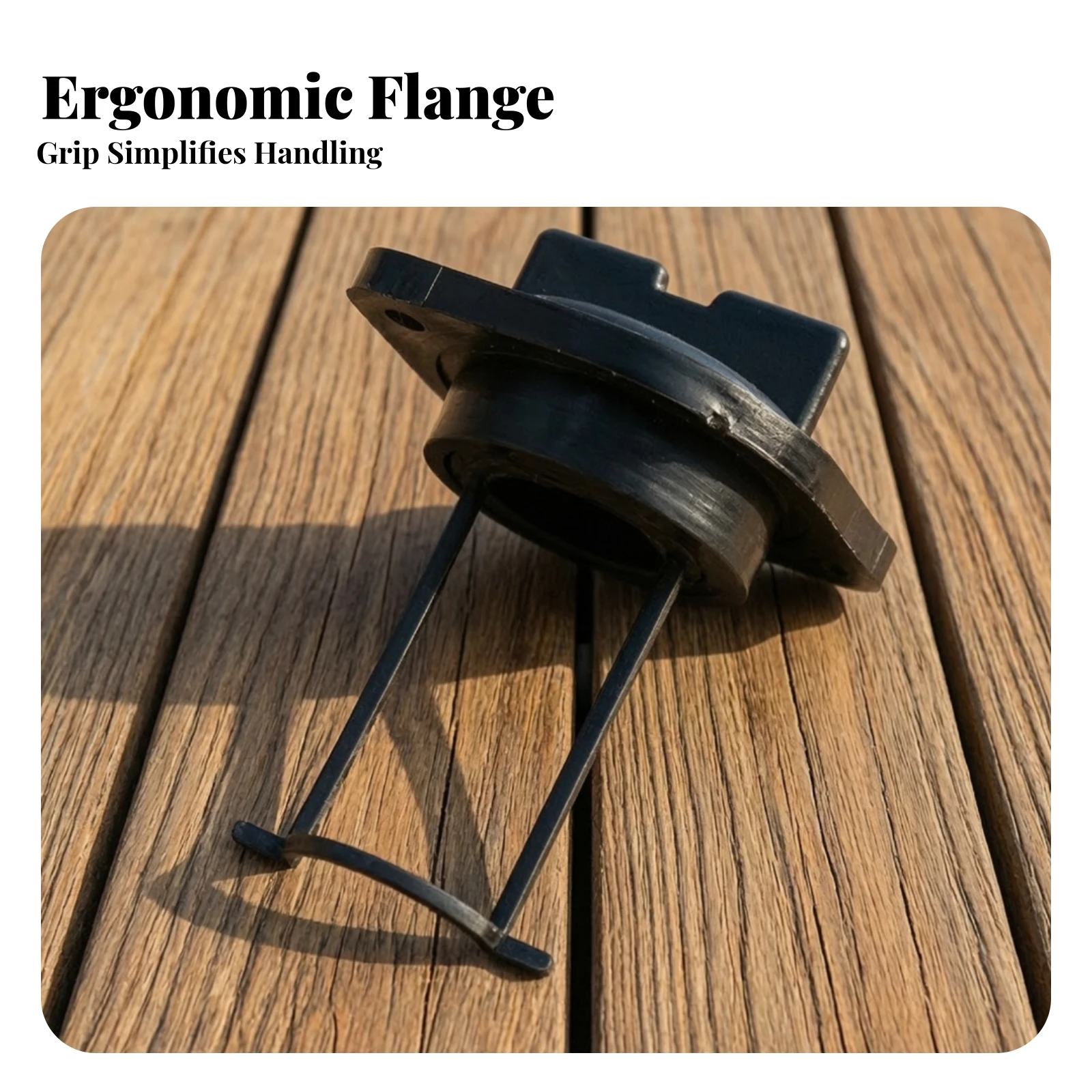 Boat Drain Plug with Pull Handle Secure Transom Drain Plug with Flange Hardware Easy to Install Rigid