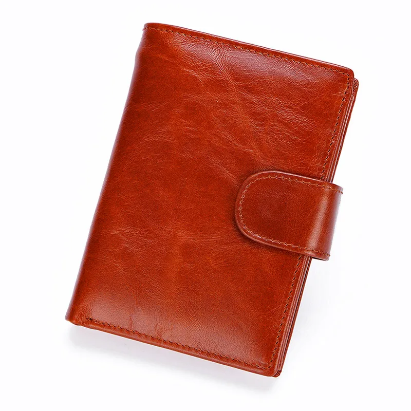 Genuine Leather Wallet Men Short Trifold Leather Coin Purse Handy Clutch Male Bag Purse Young Boy Card Holder Wallet