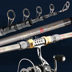 Carbon Short Sea Fishing Rods Fiber Telescopic Fishing Rod 2.1-3.6m Spinning Telescopic Fishing Tackle Spinning Rod