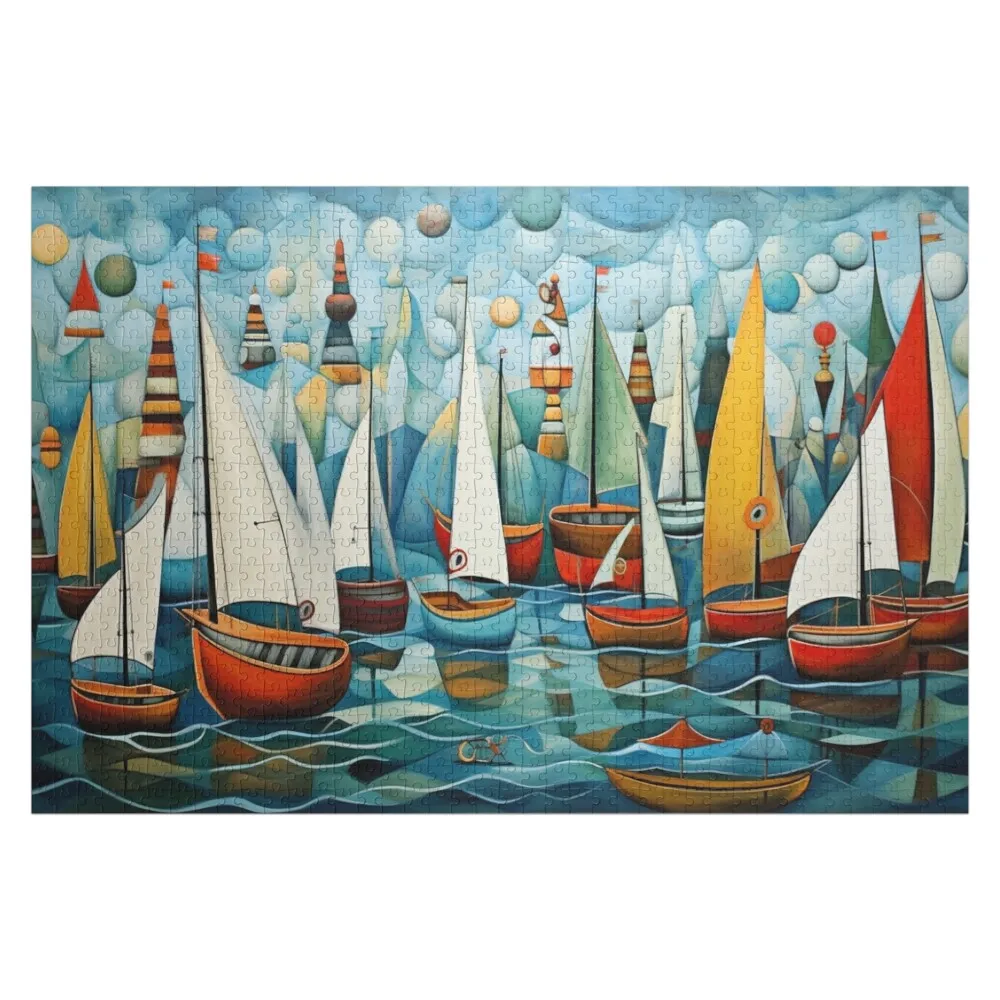 

Boats in Mediterranean Harbour Jigsaw Puzzle Personalized For Kids Baby Wooden Custom Jigsaw Puzzle