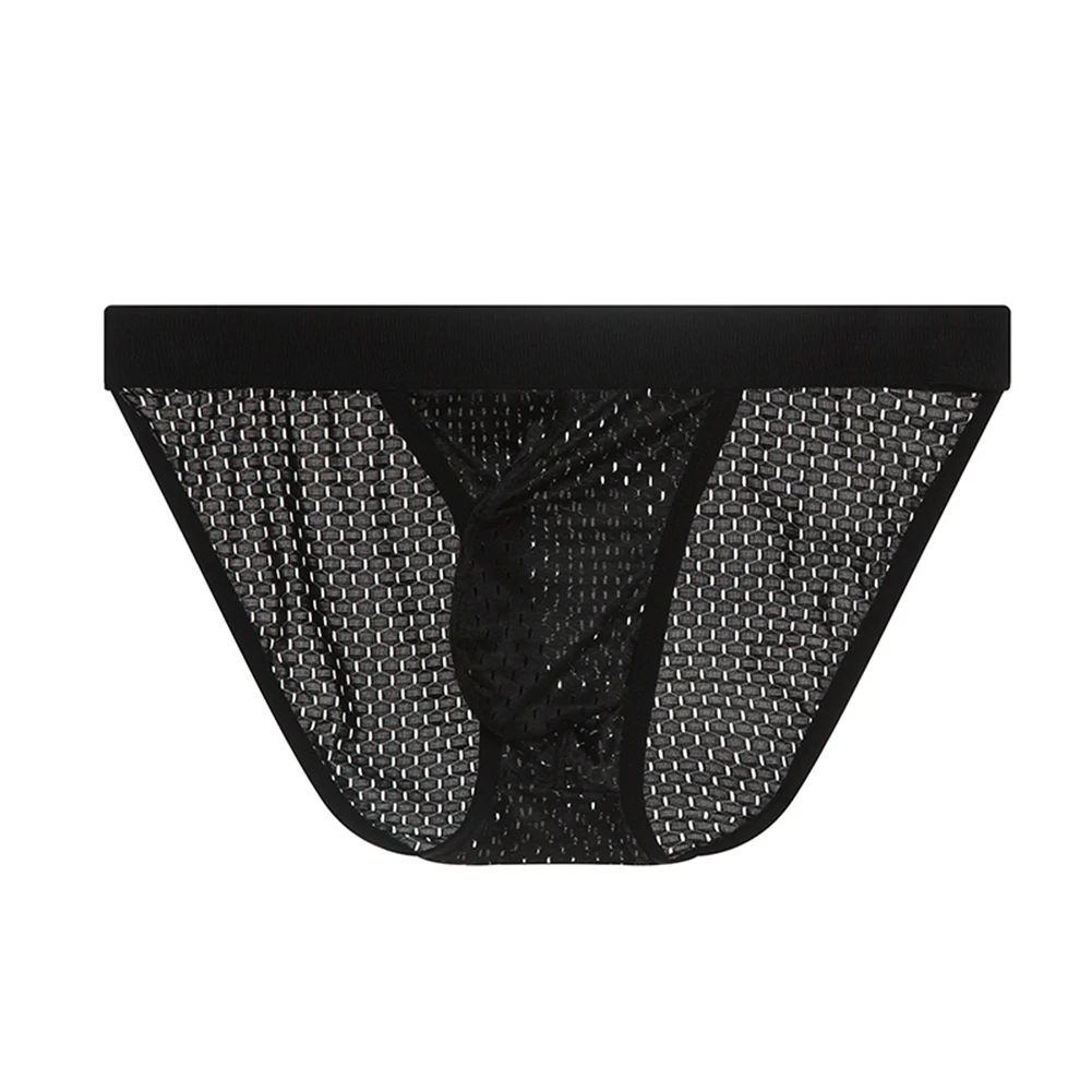 

Mens Sexy Lingerie Mesh See Through Low Waist Pouch Briefs Underwear Breathable And Comfortable Soft Underpants