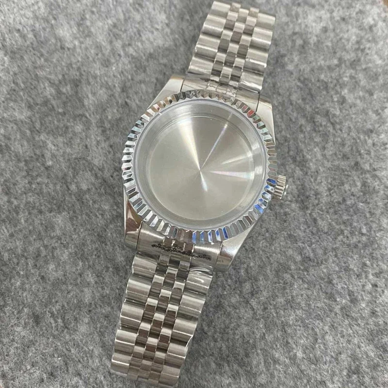 Dog Tooth Ring Log Tooth Ring Case39mm Tight Bottom Stainless Steel Case Suitable for Installing NH35/36 Movement