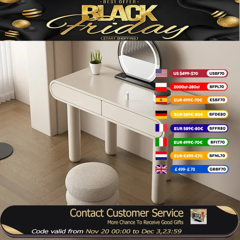 

Living Rooms Modern Vanity Table Storage Nordic Beauty Space Saving Dresser Bedroom Salon Luxury Meuble Coiffeuse Furniture