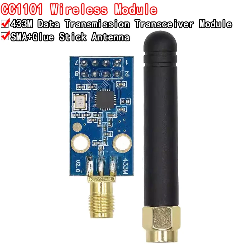 CC1101 Wireless Module With SMA Antenna Wireless Transceiver Module For Arduino 315/433/868/915MHZ