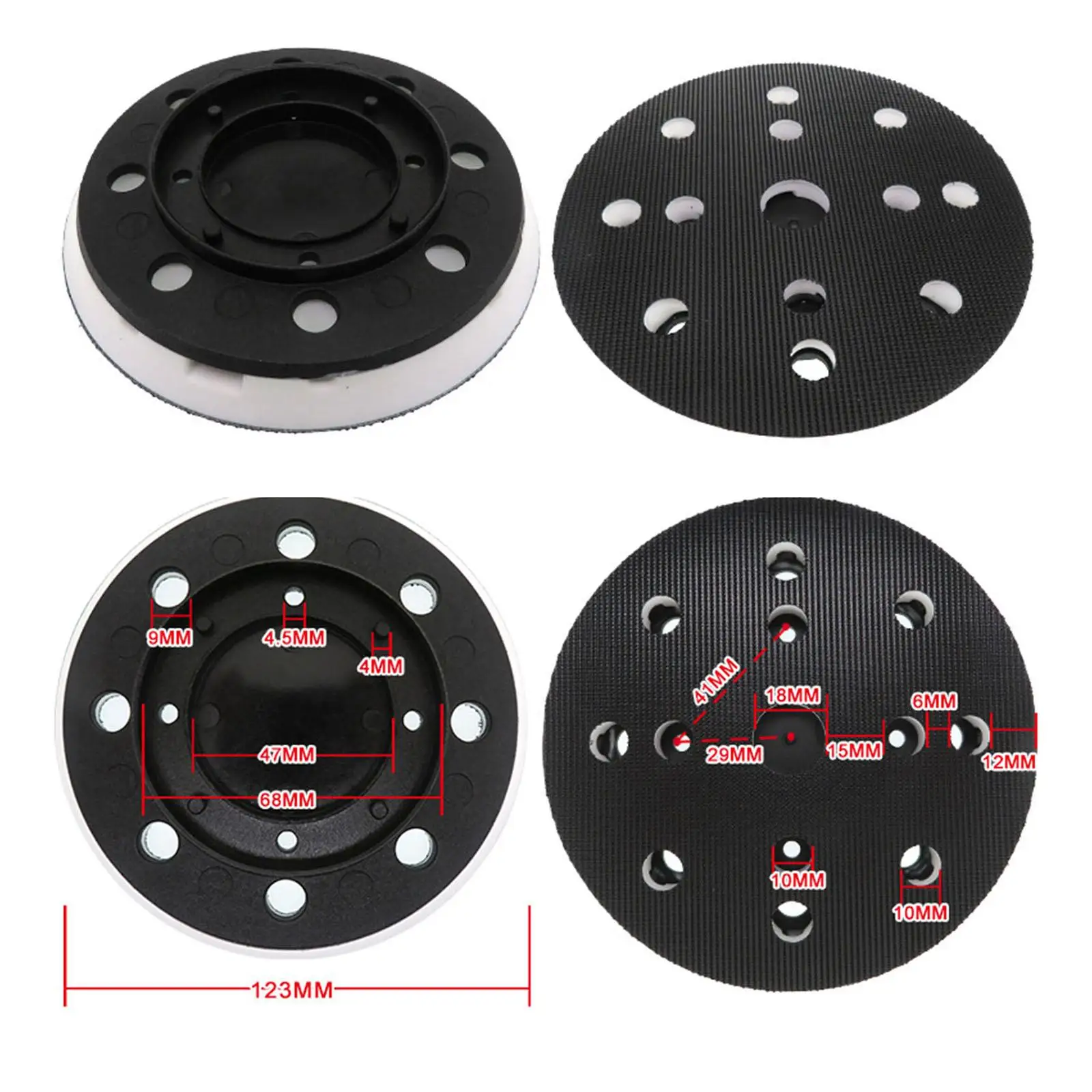 

Sanding Pad Sanding Block with 8 Holes Professional Repair Parts Sandpapers
