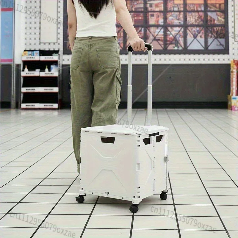 Multi-Function Folding Cart – Lightweight, Enlarged Wheels & Durable Polypropylene (Camping/Shopping)