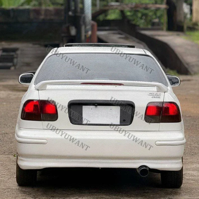 

For Honda Civic EK3 W/LED Black Spoiler 1996 To 2000 ABS Plastic Performance trunk Highkick Trunk Spoiler Wing