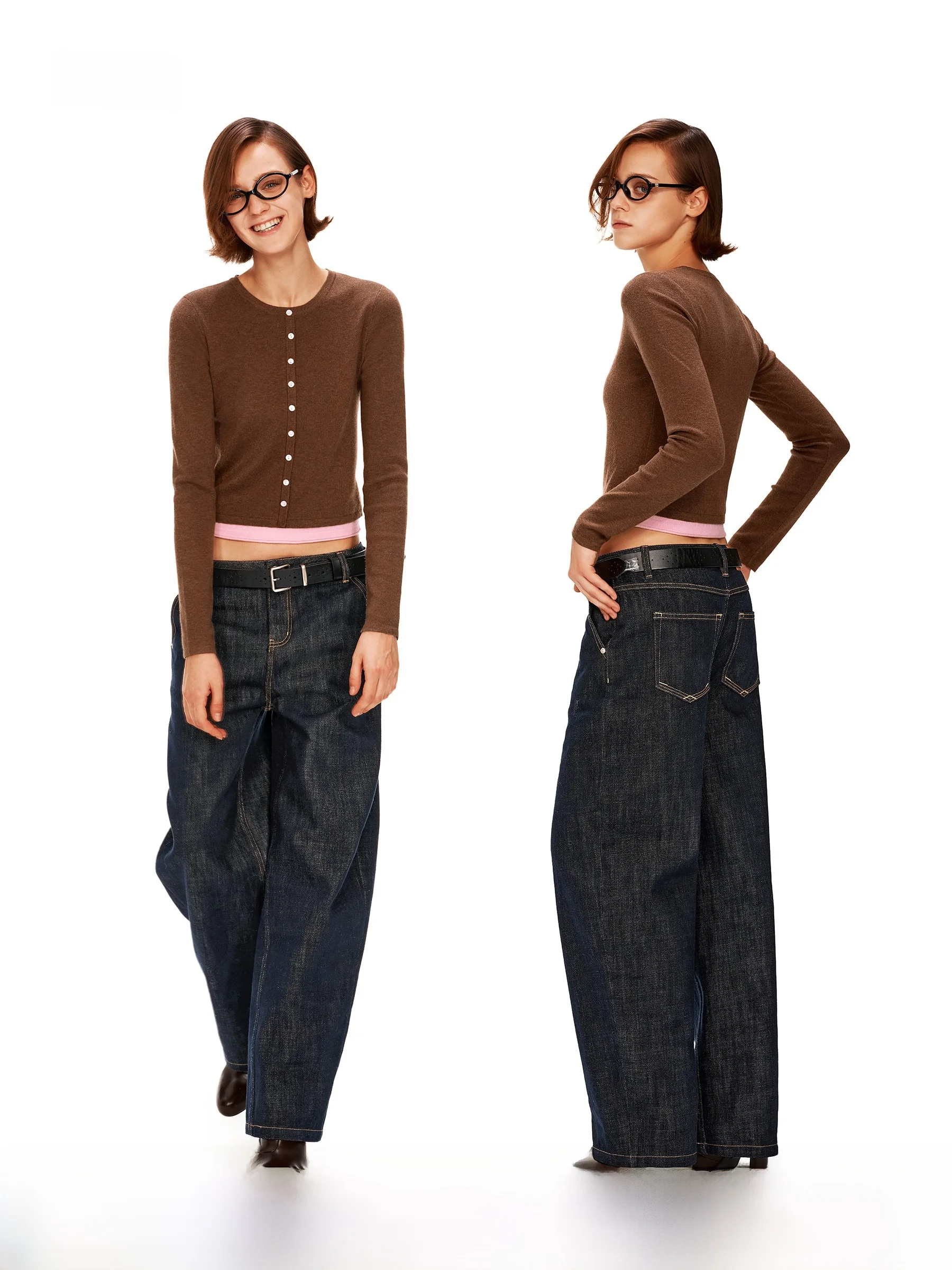 

PUKI Color Blo Ne Sweater ort Sle Knitted Slim Fit Pullover Casual Simple Design Winter Collection Women's Faion