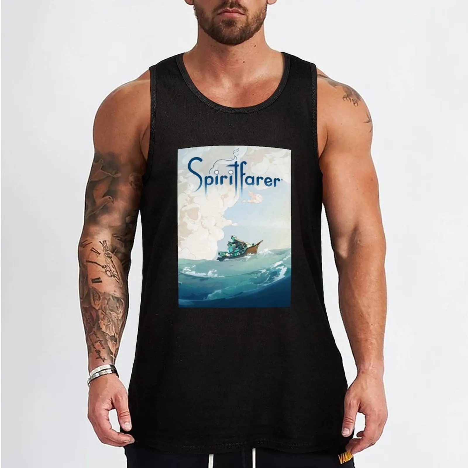 Spiritfarer (Portrait) Tank Top sleeveless shirt man gym Fitness men clothing training weight vest bodybuilding for men