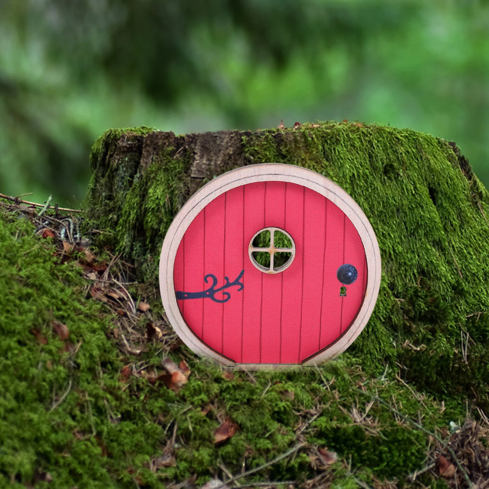 

2Pcs Wood Fairy Door Decorative Door Ornament for Garden Yard Balcony Miniature Fairy Tale Scene Mini Scene Decor