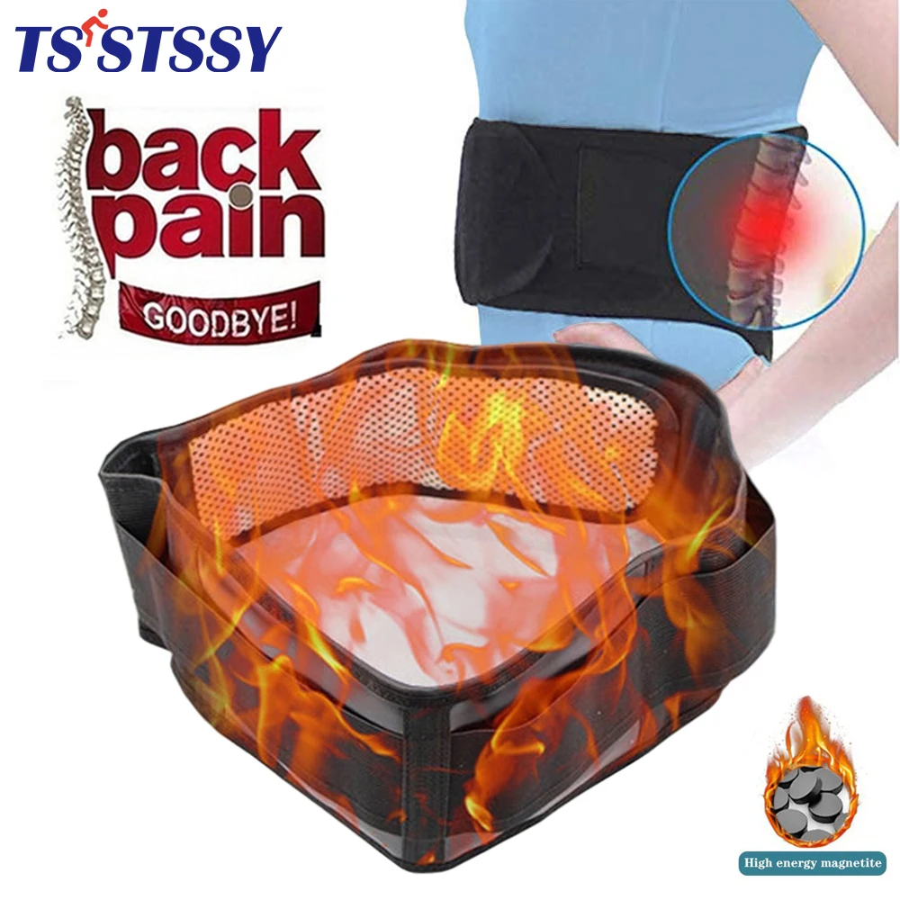 Adjustable Tourmaline Waist Support Belt Self Heating Lumbar Back Brace Magnetic Therapy Winter Warm Arthritis Pain Relief