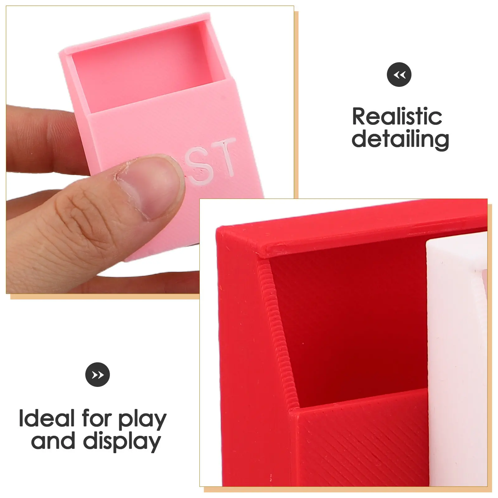 

Набор из 3 миниатюрных почтовых ящиков для кукольного домика, реалистичный почтовый ящик в масштабе 1:12, маленький декоративный элемент для офисного стола, для ролевых игр