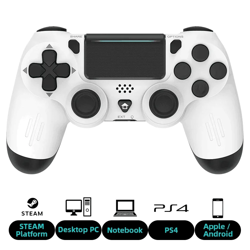 Bluetooth-Compatible Game Controller for PS4/Slim/Pro Wireless Gamepad For PC Dual Vibration Joystick For IOS/Android