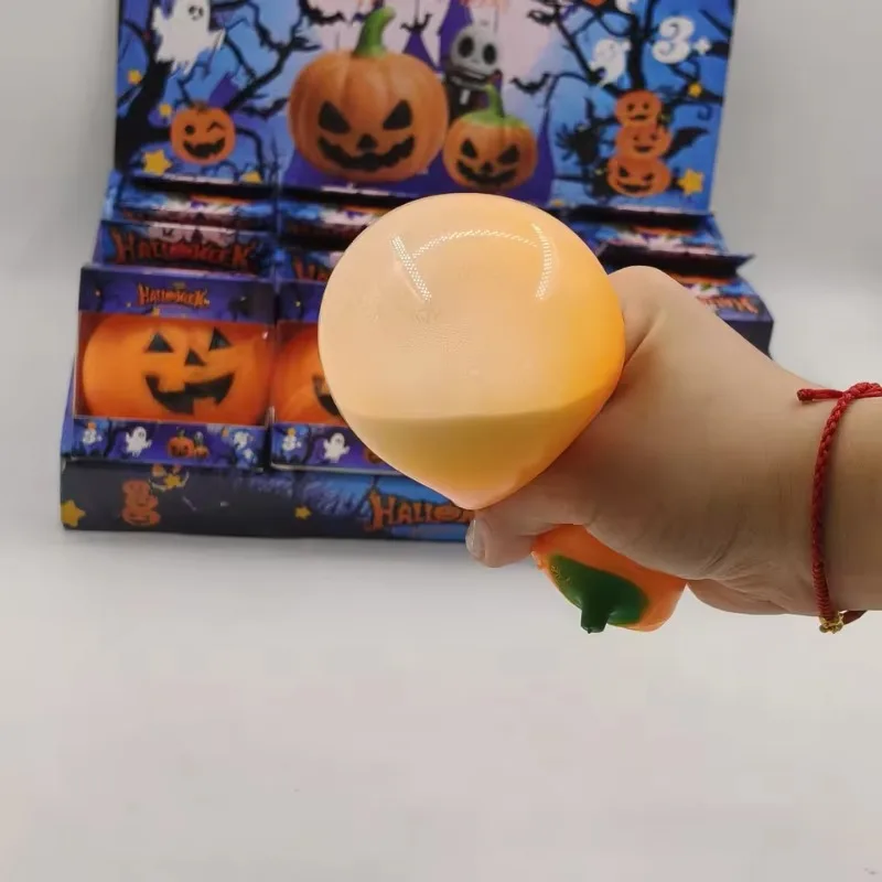 2026 Halloween Pumpkin Head Squishy Toy Squeeze Stress Relief Fidget Toy Gift Box Halloween gift for Party Favorite - view 3