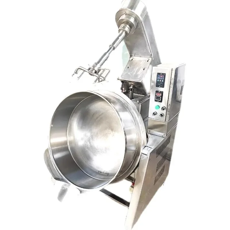 Wok jelly stirring frying machine milk tofu sauce stir frying interlayer pot electric heating commercial