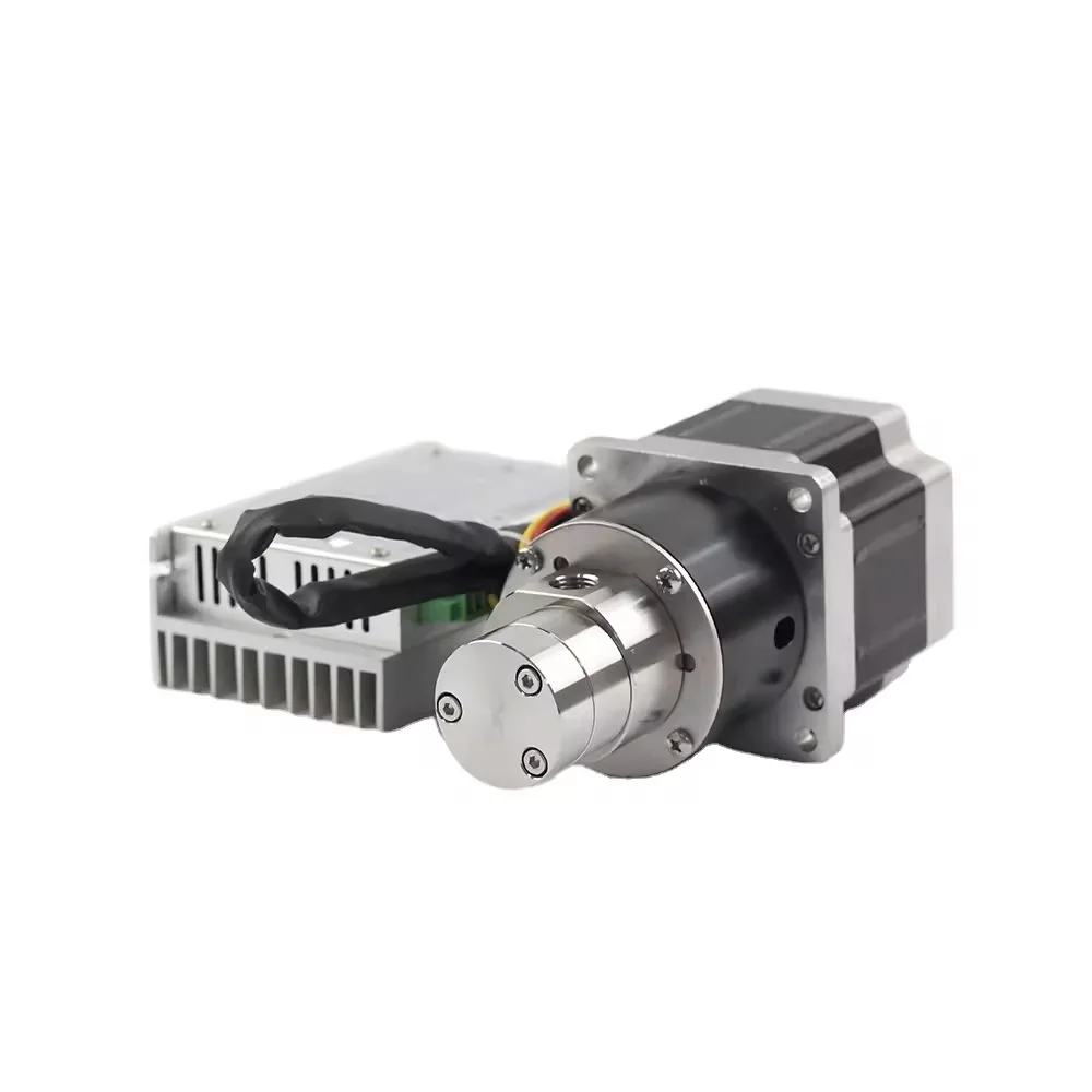 SOVOFLO KGP-06D Magnetic Gear Pump 2-900mLPM Electric Stepper Motor 24V DC Stainless Steel 316L Housing PEEK Gear PTFE Seal