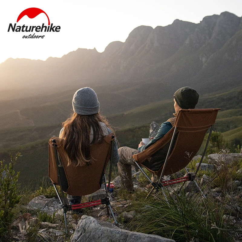 Naturehike L01 كرسي قابل للطي للاستخدام الخارجي خفيف الوزن محمول للتخييم نزهة الصيد كرسي القمر البراز تحمل 120 كجم 600D مقعد #6