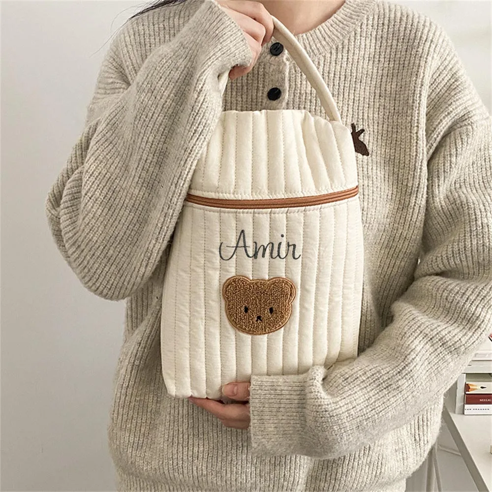 Custom Multi Functional Tote Bag Quilted Outdoor Carrying Storage Bag Personalized Name Small Bag Fashion Women's Portable Bags