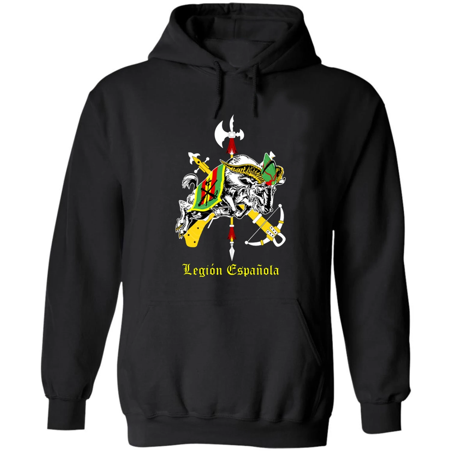 

Cabra De La Legión Española. Spanish Legion Mascot Goat Pullover Hoodie 100% Cotton Casual Mens Sweatshirts Fashion Streetwear