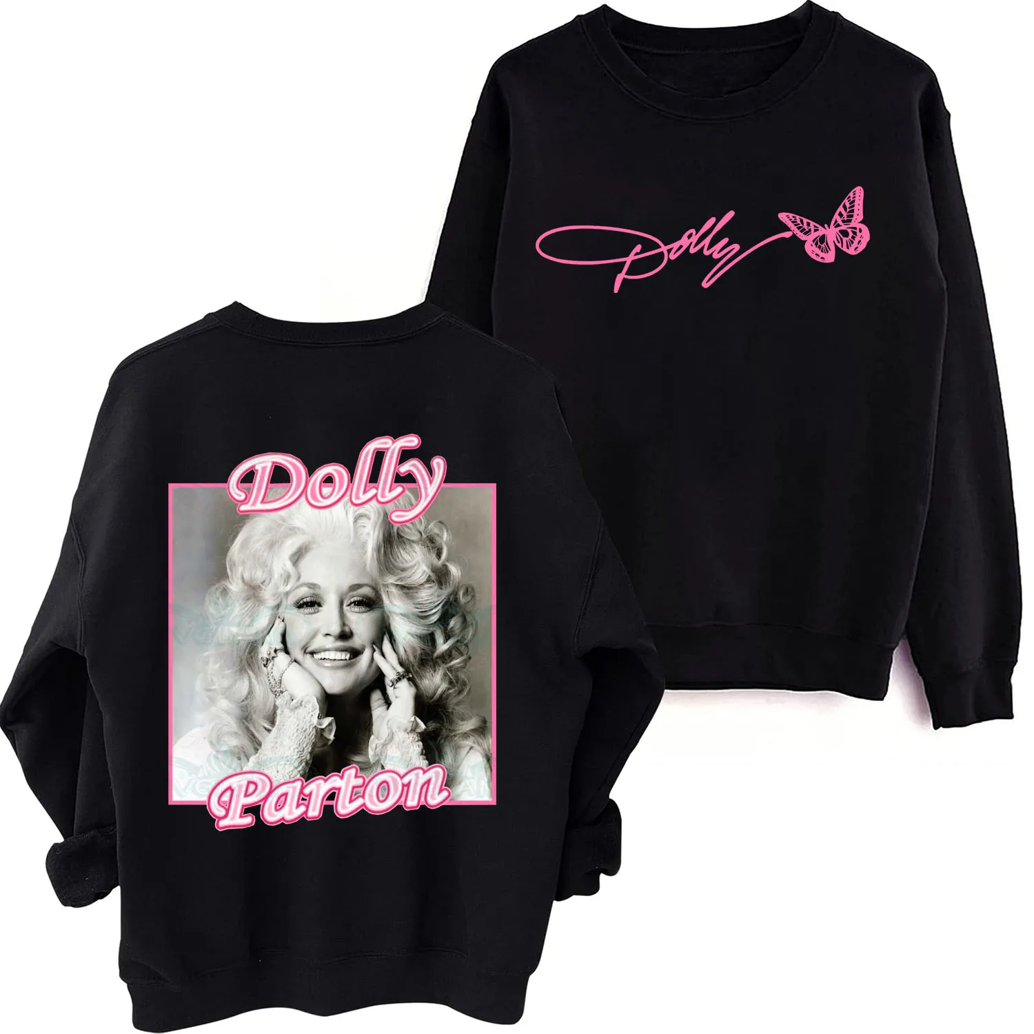 Dolly Parton Country Music Sweatshirt Man Woman Harajuku Hip Hop Round Neck Long Sleeve Oversized Hoodie