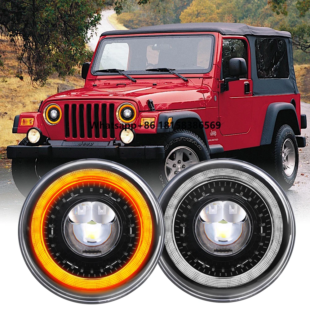 

Loyo 2022 Newest Dragon Eye Design 7" Round Led Headlights 60W 7 Inch Led Projector Headlights for Mahindra Thar