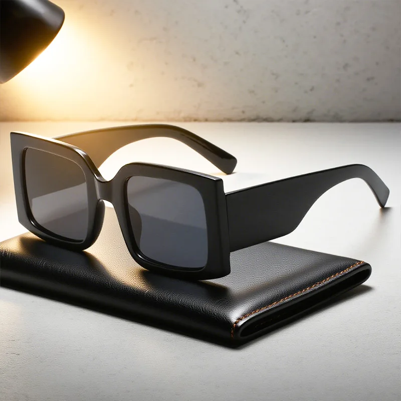 النظارات الشمسية الرجال النساء مربع الأزياء سميكة العلامة التجارية الفاخرة مصمم الرجعية في الهواء الطلق عطلة حزب الهدايا التبعي gafas دي سول النظارات #6