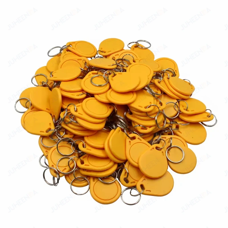 100pcs 13.56MHz UID Changeable Keyfobs RFID Keychains Token NFC Tag Rewritable IC Copy Card for Access Control Time Attendance