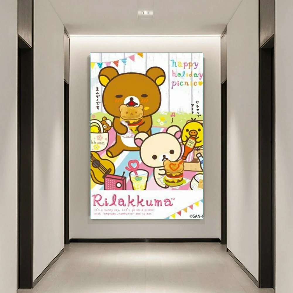 Rilakkuma Bear Japan Anime Cute Cartoon Diamond Painting punto croce mosaico ricamo Home Decor 5D fai da te arte nuove immagini per adulti