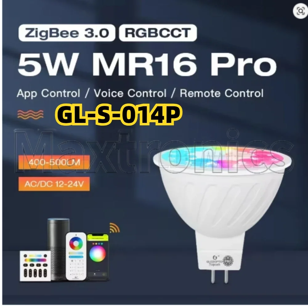 Светодиодные лампы 5 Вт Zigbee 3.0 Pro RGB + CCT GL-S-006P/GL-S-014P Приложение Tuya Smart Life Alexa Conbee 2,4G RF Remote MR16/GU10 Светодиодный прожектор