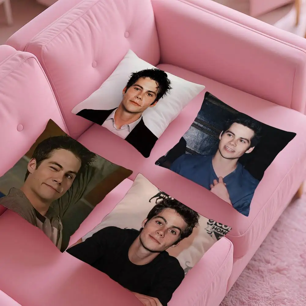 American actor D-Dylan O Brien Pillow Case Anti-dustmite Pillow Invisible zipper silky short plush Sofa cushion cover