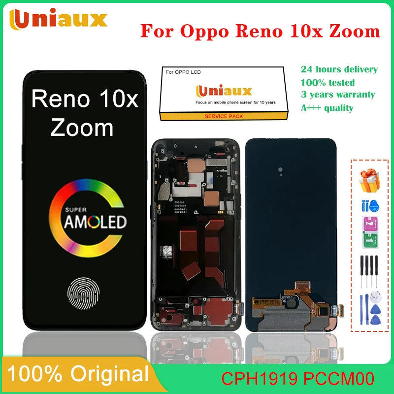 6.6'' Original For OPPO Reno 10X Zoom LCD Touch Screen Digitizer Assembly For OPPO 10 x CPH1919 PCCM00CPH1921 LCD Display