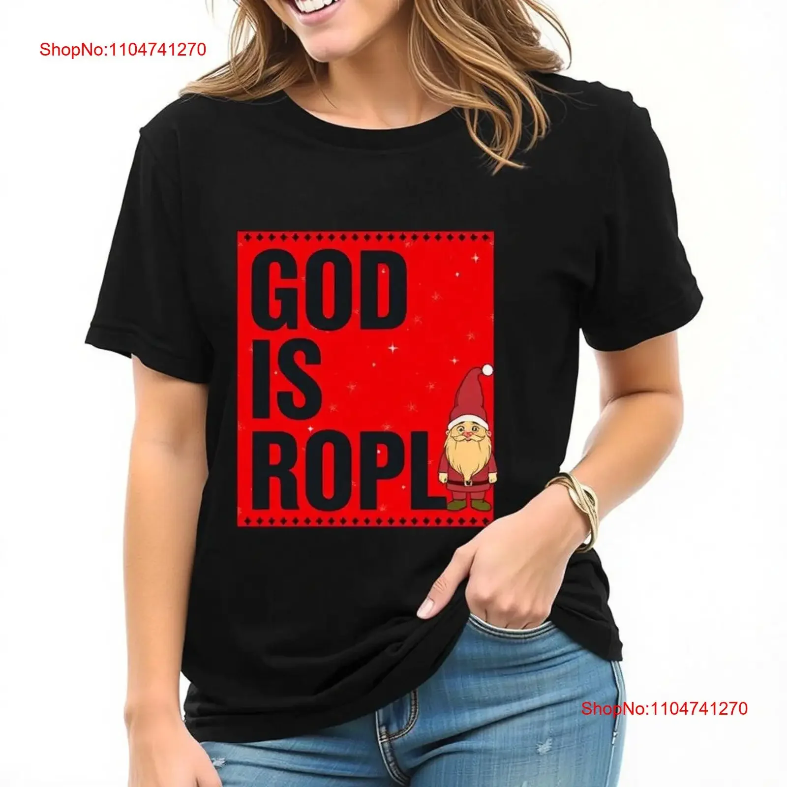 

Футболка GOD IS ROPL Праздничное Рождество для повседневного стиля винтажная стираная дизайнерская одежда Стильная слегка графическая уличная одежда