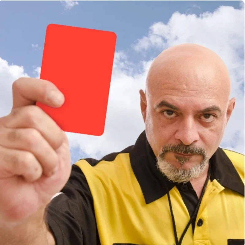 PVC football referee warning red and yellow card football match training referee tool football sports accessory 8x11cm