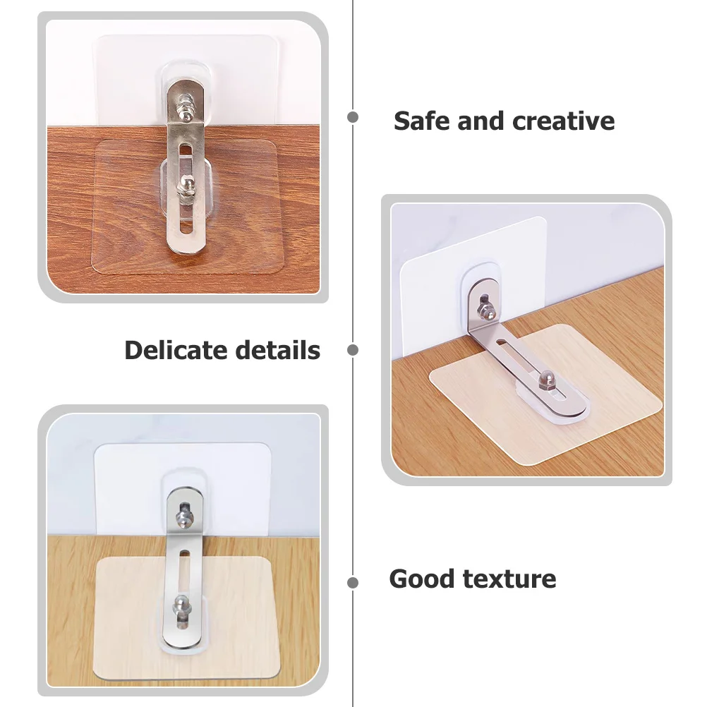 6 قطعة مشبك قفل الشريط الثابت المراسي الأثاث ذاتية اللصق للطفل التدقيق لا الحفر مكافحة تلميح الأشرطة السلامة مثبت المراسي ل
