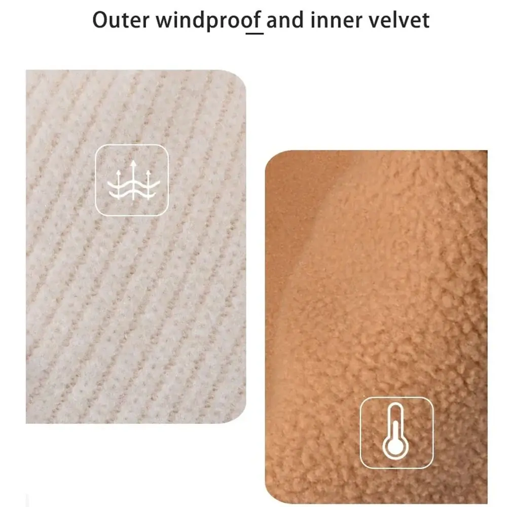 

Neck Protection Children Glasses Hat Ear Cap Comfortable To Wear Warm Cap With Goggles Buckle Fleece Lining Windproof Head Cover