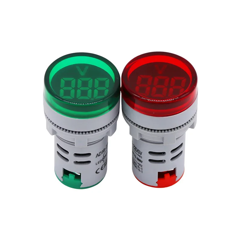 Mini Digitale Voltmeter 22Mm Ac 50-500V Volt Spanningstester Meter Monitor Led-Indicator Controlelamplicht Display
