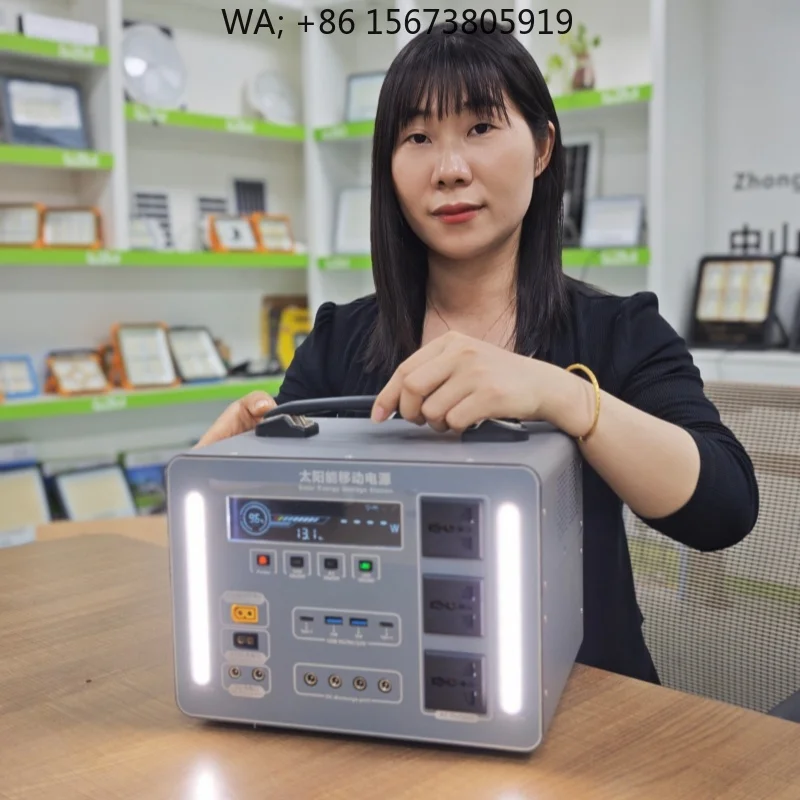 

Custom 1200W High Efficiency Solar Generator Lithium-ion Battery Wireless Charger Portable Station Home Outdoor Backup Powe
