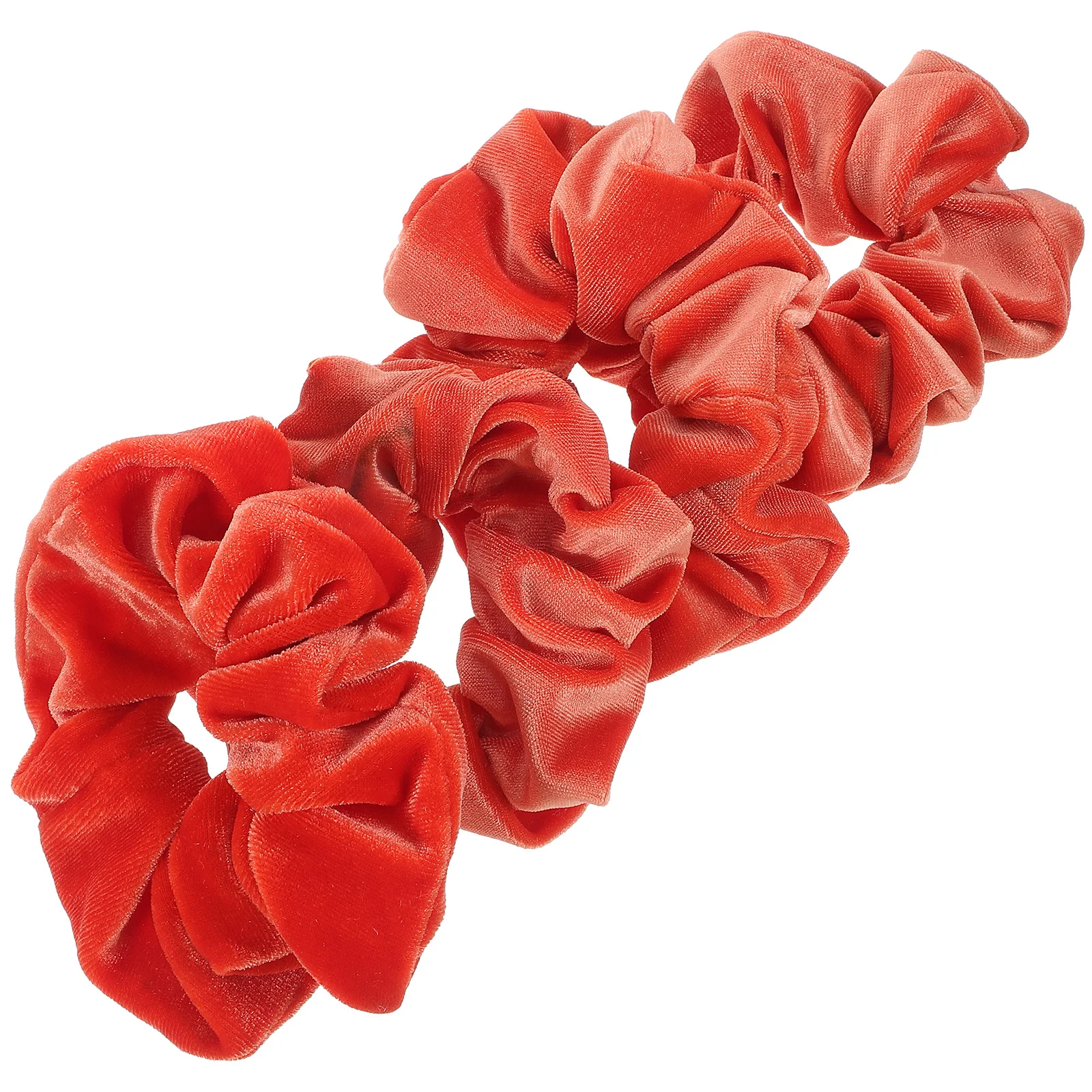 

4 Pcs Solid Fluorescent Color Hair Circle Bridesmaid Elastic Band Girl Flannel Accessories Girls