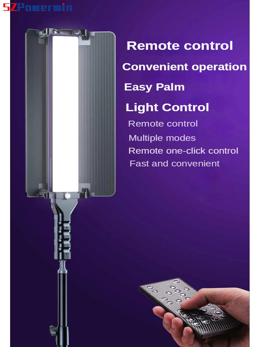 Ручной портативный Powerwin 14 Вт 360 °   Красочная светодиодная лампа RGB, 19,68 дюйма, фотостудия, Vedio, световой стержень, палочка CRI 95 3000-6000K