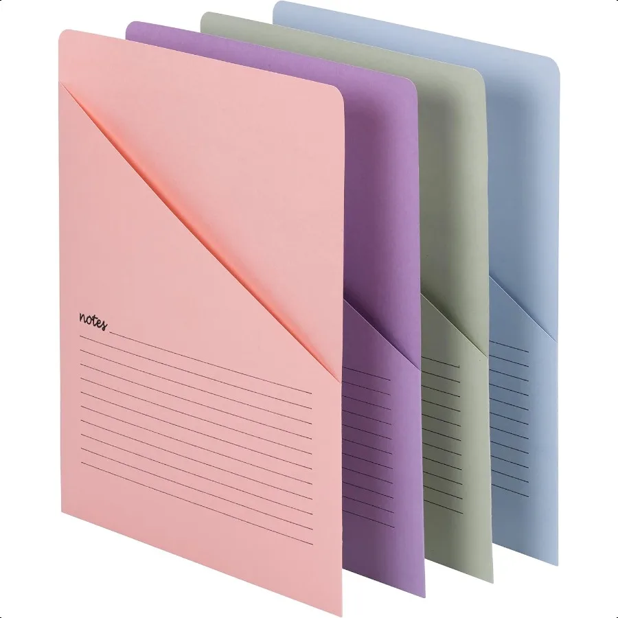

Organized Up Notes Slash File Jacket Letter Size Assorted Colors 12 per Pack 75429