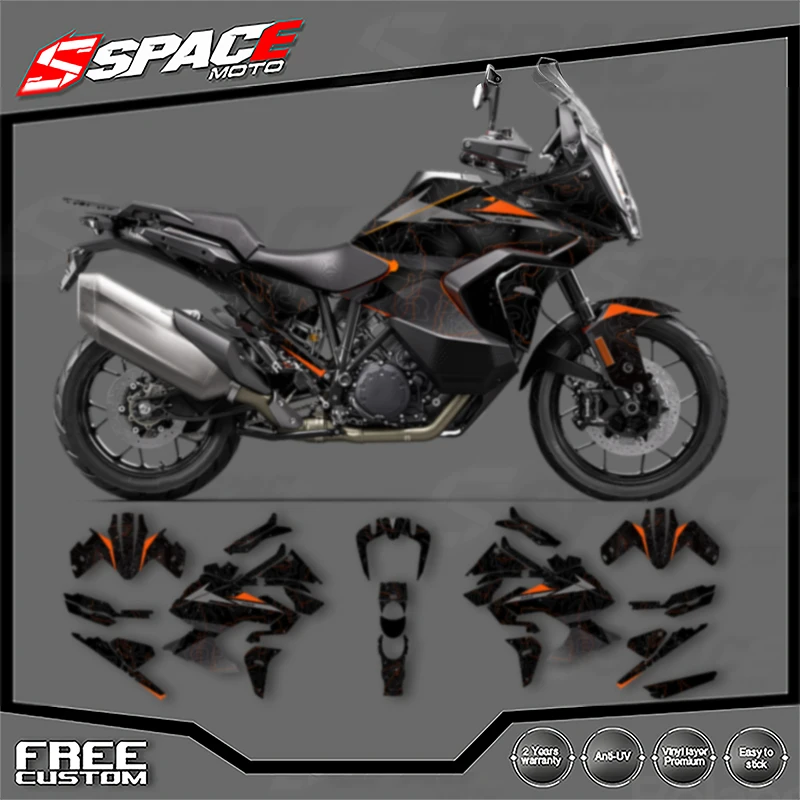 

SPACE Custom Motorcycle Graphics For KTM 2021 2022 2023 ADV 790 1290 R S Decal Stickers Kits 005