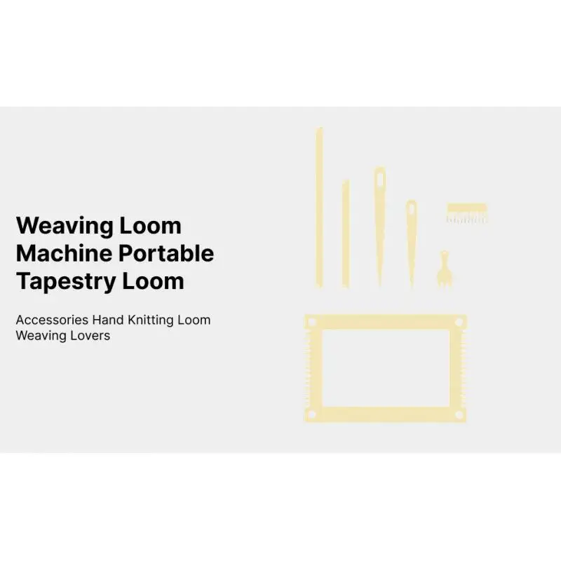 Compact Wooden Weaving Loom Kit for DIY Art Supplies Hand Knitting Tool for Tapestry Lovers and Beginners - view 5