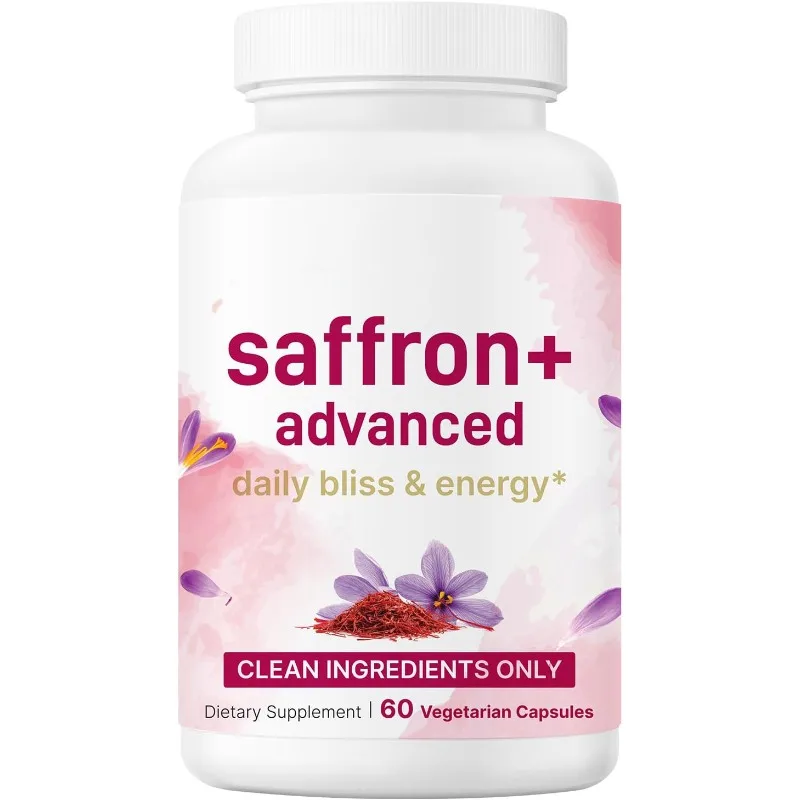 Cápsulas avanzadas de azafrán premium para soporte del estado de ánimo, equilibrio emocional y bienestar general
