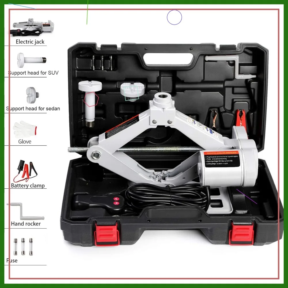 

3 Ton Electric Car Jack 12V Automatic Lift Kit for Sedans SUV Emergency Tire Change Tool